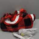 Homemate Electric Blanket Heated Throw - 50x60 Ultra Soft Cozy Flannel Heating Blanket with 10 Fast Heat Levels 8 Hours Auto Off Over-Heated Protection ETL Certification Keep Warm in Home Office (Red-black)