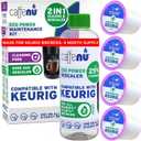 Keurig Compatible Descaling Solution and Keurig Cleaner Pods. Removes Limescale & Cleans Pod Area. Better Tasting & Hotter Coffee. 4 Uses of Descaler & Cleaner.