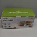 30oz Glass Meal Prep Containers with Lids, Airtight 3.75 Cup Food Storage Containers Set, Heat-Resistant BPA-Free Glass Containers for Soup Leftover, Microwave, Dishwasher, and Freezer Safe (4 Packs) (Multicolor+Clear)