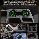 360 Rotating Car Laptop Desk - Cup Holder Mount Car Table Tray, Compatible with Tesla Model Y/3/S, F-150/Explorer/Maverick & Most Vehicles, Car Accessories for Women & Men