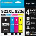 F FINDERS&CO 923e 923XL Ink Cartridges (with Chip) Compatible with HP 923 Ink Replacement for HP OfficeJet Pro 8120e 8122e 8130e 8125e 8135e 8138e 8139e Printer (BK/C/M/Y)