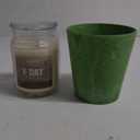 V Day Candle 18 OZ + Cache Pot Lime 5"