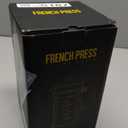 French Press Coffee Maker 304 Stainless Steel Coffee Press,with 4 Filters System, Heat Resistant Thickness Borosilicate French Press Glass, BPA-Free Brewed Tea Pot Coffee Plunger (Silvery)