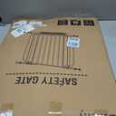 34" Tall Baby Gate No Drilling, Auto Close Dog Gate Indoor, White
