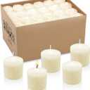 72 Packs Ivory Votive Candles, Unscented Small 1.5 Inch by 1.25 Inch Bulk Wax Candles for Wedding, Party, Holiday & Home - 8 Hours Burn