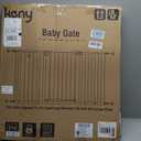 Keny 29"-55" Extra Wide Baby Gate, Pressure Mounted No Drilling Dog Gate for Stairs Doorways, Easy Walk Through Safety Gate for Babies or Pets, 30" Tall, Brown