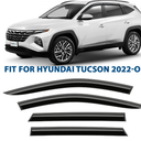 Window Visors Rain Guards Fit for Hyundai Tucson 2021-2024, Extra Durable Window Deflectors for Hyundai Tucson 2021 2022 2023 2024, Tape-On Style Side Vent Window Visors for Cars 4 Rain Guards