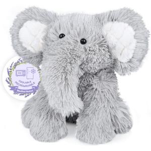 Warming Elephant Stuffed Animals, Microwavable Stuffed Animal Heating Pads for Cramps, Pain & Stress Relief, Heatable & Coolable Stuffed Elephants, Lavender Scented Plush Toys Elephant Gifts (Grey)