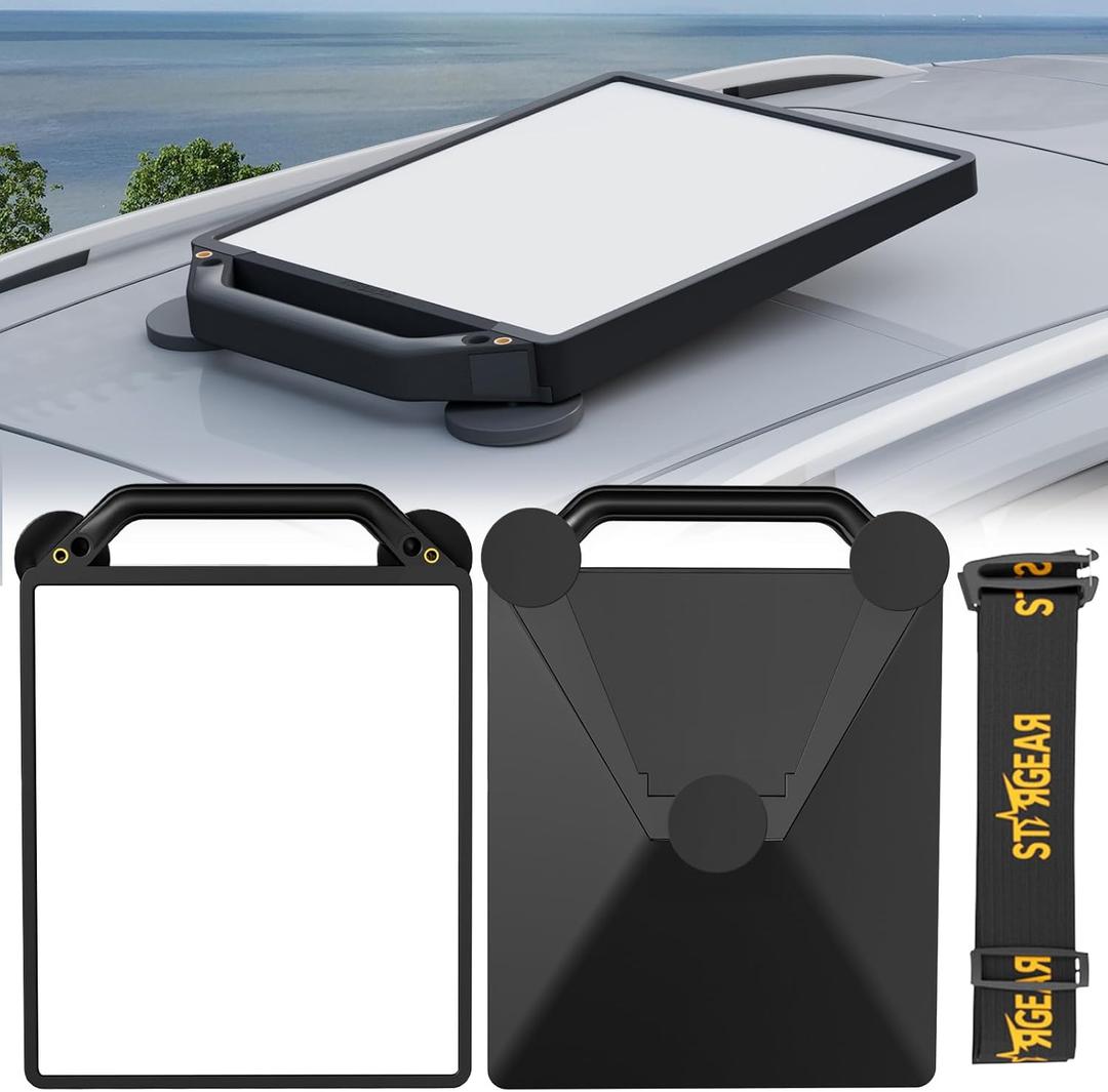 Starlink Mini Magnetic Mount with Protective Silicone Case, 2 in 1 Satellite Dish Mounting Kit & Cover with 200lbs Magnet Bases Handle Shoulder Strap & 1/4"-20 Nuts for RVs Car Boat/Road Trip (Black)