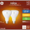 GE Relax HD LED 90 Watt Replacement, Soft White, BR30 Indoor Floodlight Bulbs (2 Pack)