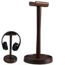 Yookin Wood Headphone Stand Headset Stand for Deak Universal Headphone Holder with Storage Base Handcrafted Desk Organizer for Gaming Headsets(Beech Wood)