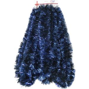 Super Duper Thick Tinsel Garland Multi-Packs for Christmas, Birthdays, Holiday Decoration, Special Events 25 ft. Long 1 Pack (Navy Blue)