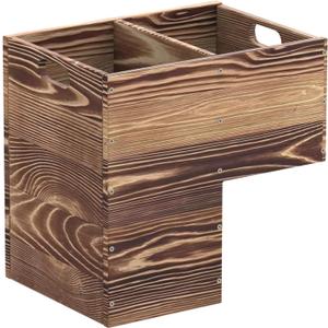 Wooden Stair Basket Organizer with Handles for Indoor Stairs(300mm Wide)