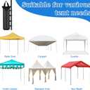 12 Pack Canopy Weight SandBags, 264 LBS Black Extra Large Pop Up Tent Weights Heavy Duty Sandbag for Canopy Legs, Gazebo, Outdoor Sun Shelter, Umbrella, 7.9"20", Without Sand