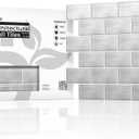 VViViD 11 Sheets Peel and Stick Faux Brushed Steel Wall Tiles, Self Adhesive Backsplash 12x12, 2mm Thick Kitchen, Bathroom (11 sq. ft.)