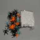 AROIC 1200 sqft Halloween Spider Web, 100 Realistic Fake Spider Halloween Decorations, Super Stretchy Cobwebs for Outdoor and Indoor Haunted House Party Supplies, Glow in The Dark Spiders