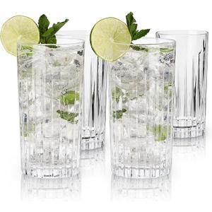 Meridian Highball Glasses, 4 Pack, 15 oz