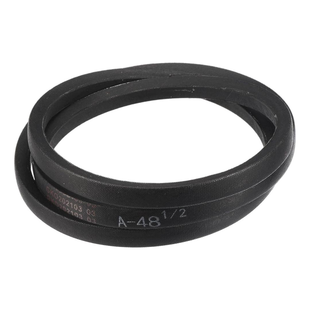 uxcell A48 1/2 Classic Wrapped V-Belt, 50" Outside Circumference Wrapped Industrial Rubber V-Belt A Profile V-Belt for Industrial Machinery Equipment, Black