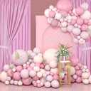 Sugargirl 10x10FT Pink Backdrop Curtains Polyester Photo Backdrop Drapes Curtains 2 Panels with Rod Pockets for Party Birthday Wedding Photography Home Decoration