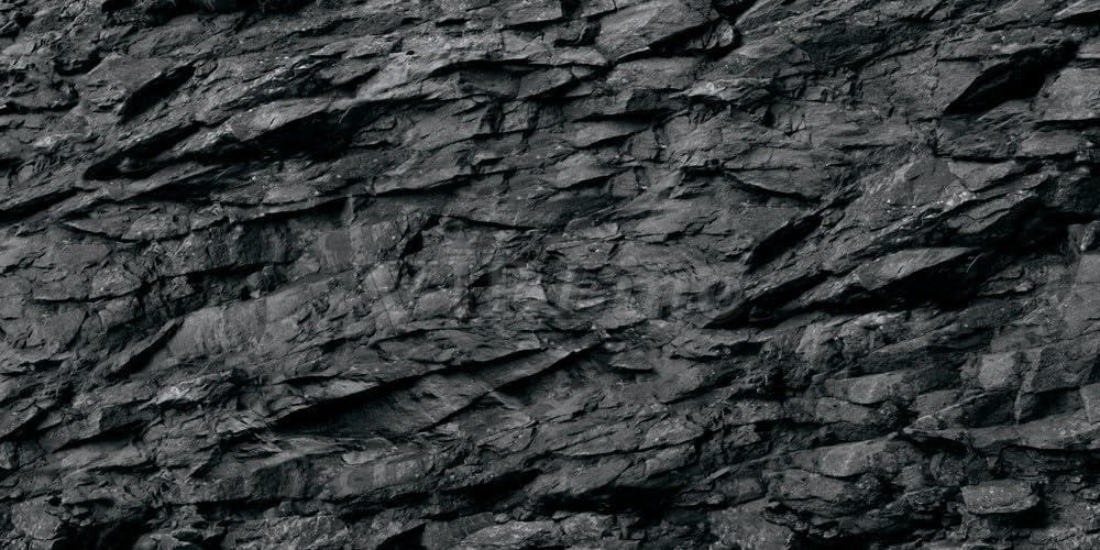 VIP. LINE 3D Effect Black Stone Texture Aquarium Background Poster Fish Tank Backdrop Decorations PVC Background (72" x 30"/ 183 x 76cm)