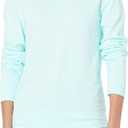 Amazon Essentials Women's Fleece Crewneck Long Sleeve Pullover Sweatshirt, Aqua Blue, Small