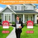 Open House Signs for Real Estate 5 Pack, 17"x13" Open House Sign Double Sided Waterproof, Directional Arrows with Metal Stakes for Real Estate Agent, Property Sale Red