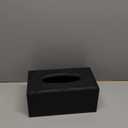 PU Leather Tissue Box Cover,Rectangular Tissue Box Holder with Magnetic Closure at The BottomUsed for Bathroom Vanity Countertop Night Stands Bedroom Desk and Offices (9.8*5.5*4.3 Inch, Black)