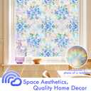 SOMWISE Rainbow Stained Glass Window Privacy Film,Heat Blocking Save Energy | Static Cling & Removable, UV & Sun Blocking Anti-Glare, Renter Friendly for Front Door & Bathroom, Easy to install,45x78.5
