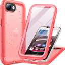 Cozycase Girls Womens Ladies Case for iPhone 16e/iPhone 17e Waterproof Impact Smash Dust Shock Proof Indestructible 16/17 e Around Enclosed Underwater Swimming Case with Lanyard Strap Frosted Pink