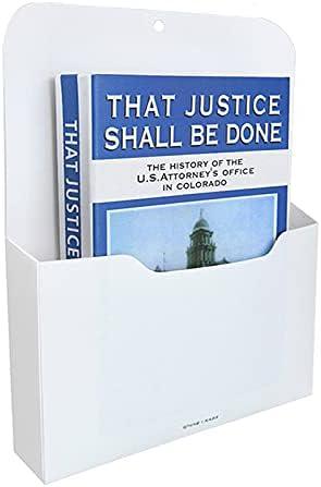 Marbrasse Magnetic File Holder - Magnetic Paper Holder, Pocket Organizer Office Supplies Storage Mail Organizer for Notebooks,Planners,Letter (1 Pack)