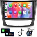 2+64G Car Stereo for Mercedes Benz E Class W211 E200 CLS W219 2002-2009 Wireless Carplay Android Auto,9 inch Touch Screen Radio,Android/GPS/WiFi/EQ DSP/Bluetooth/SWC/Backup Camera for E Class Radio