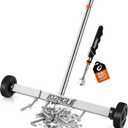 17" Rolling Magnetic Sweeper with Wheels with Wheels, 8.8 Lbs Pull Force with Telescoping Holder
