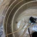 Boho Semi Flush Mount Ceiling Light Rattan Ceiling Light 18" Farmhouse Ceiling Lamp with Natural Hemp Rope Lampshade for Dining Room Living Room Bedroom Kitchen