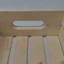 Large Wooden Box with Hand Holes, 15 x 12 x 7 Inches Unfinished Pine Wood Box for DIY Craft Arts Hobbies and Home Storage