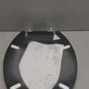 Black Elongated Toilet Seat Natural Wood Toilet Seat with Zinc Alloy Hinges, Easy to Install also Easy to Clean, Scratch Resistant Toilet Seat by Angol Shiold (Elongated, Black)