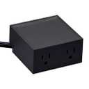 Bostitch Office Konnect Power Hub, Two Outlets Charging Station for Desktop, Shallow Tray Top, Black