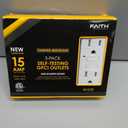 Faith [3-Pack] 15A GFCI Outlets, Tamper-Resistant, ETL Listed, GFI Duplex Receptacles with LED Indicator, Self-Test Ground Fault Circuit Interrupter, White, 3 Piece