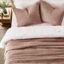 EverGrace Luxury Velvet Quilt Set King Size 3 Piece, Soft Cross-Stitch Velvet Comforter Set with Pillow Shams, Lightweight Coverlet Bedspread Bedding Set for All Seasons, Terracotta Clay