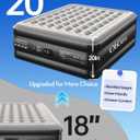 OhGeni 20" Raised Cal King Air Mattress with Built in Pump, Keep Feet from Dangling, Extra Length Blow up Mattress, Back-Friendly Airbed for Guests, Luxury Comfort for People(190CM Height), 700lbs