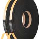Self Adhesive Foam Tape Weatherstrip 1/2in x 1/8in x 66Ft High Density Foam Insulation Strips Seal Weather Stripping with Strong Adhesive for Door and Window Sound Isolation Soundproofing