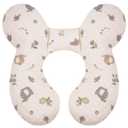 Baby Travel Pillow Upgraded, Soft Baby Head Support Pillow for Newborn Toddler, Babies Neck Car Seat, Pushchair and Strollers, Flower