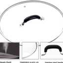 8 Inch Tempered Glass Lid for Lodge 8" Cast Iron Skillets & 2QT Dutch Ovens -Stainless Steel Handle and Rim (8 INCH LID)