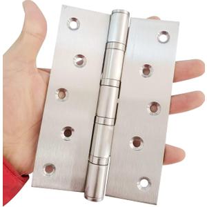 Heavy Duty Door Hinges Stainless Steel Ball Bearing Hinges 6 Inch Door Hinge for Interior & Exterior Doors Square Corners,Heavy Duty Wood Door with Mounting Hardware 2 Pack (White, 6 Inch)