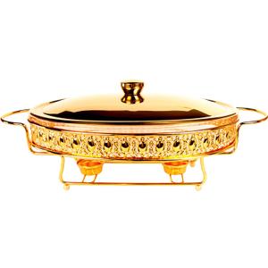 Casserole Dish 13" x 9" Glass Baking Dish with Stainless steel Lid and rack, Golden oval 2.5 Qt Large Baking Pan For Casserole & Lasagna, Microwave Dishwasher Freezer Oven Safe