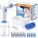 Ear Wax Removal, Electric Ear Cleaning Kit with Light, FSA HSA Eligible, Ear Irrigation Kit with 4 Pressure Modes, Safe and Effective Ear Flush Kit with Ear Cleaner - Includes Basin, Towel & 15 Tips