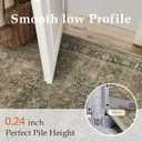 2x3 Washable Brown Area Rug Vintage Entryway Kitchen Carpet Non-Slip Soft Low Pile Distressed Indoor Small Throw Rug for Bedroom Bathroom Entrance