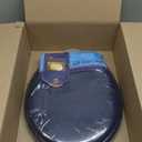 Soft Standard Vinyl Toilet Seat, Navy - 17 Inch Soft Vinyl Cover with Comfort Foam Cushioning - Fits All Standard Size Fixtures - Easy to Install Fantasia by Achim Home Decor