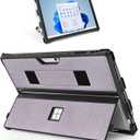 Case for 12.3" Microsoft Surface Pro 7+/7/6/5/4 Protective Rugged Cover Case, with Surface Pen Holder and Hand Strap, Compatible with Surface Pro Type Cover Keyboard (Light Purple)