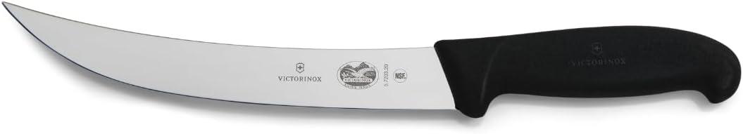Victorinox Fibrox 8-Inch Curved Breaking Knife, Black