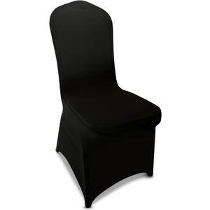 100 Pieces Black Chair Covers - Versatile Stretch Polyester Spandex Dining Chair Slipcovers for Dining, Party, Wedding, Banquet, and More